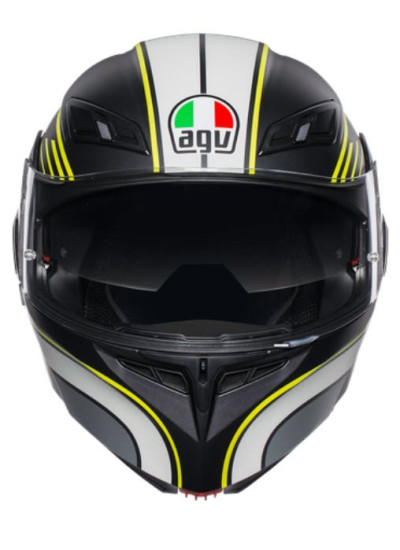 COMPACT ST AGV MULTI - BOSTON MATT BLACK-GREY-YELLOW-1