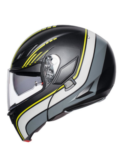 COMPACT ST AGV MULTI - BOSTON MATT BLACK-GREY-YELLOW-1