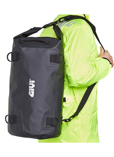 Bolsa sillín cilíndrica impermeable 30 L., color negro EA114BK-1