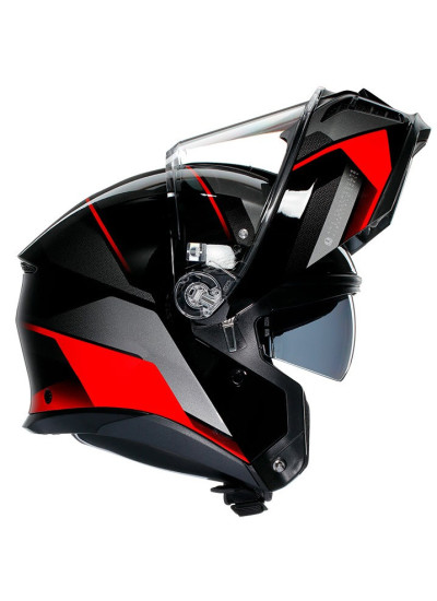 Casco AGV Tourmodular Perception negro rojo