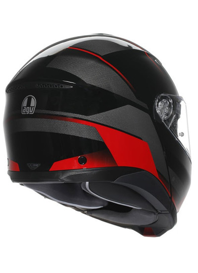 Casco AGV Tourmodular Perception negro rojo