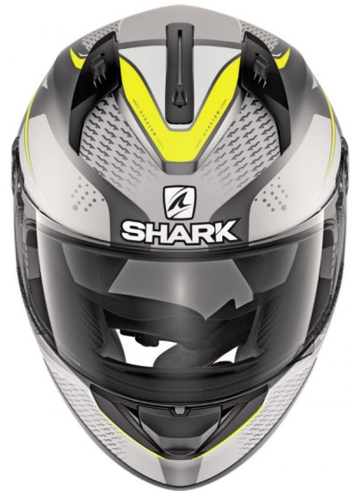 CASCO SHARK RIDILL 1.2 STRATOM MAT negro-amarillo front