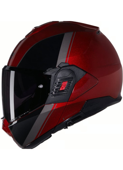 Casco NOLAN N120-1 Verniciatura Speciale Visceral Red-Black-1