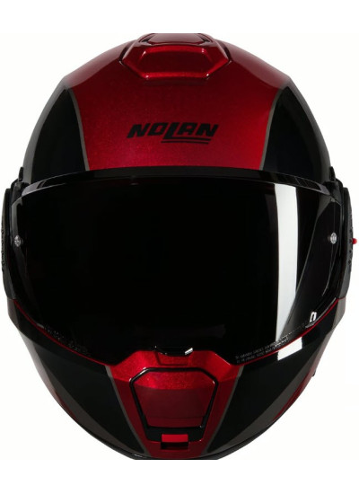 Casco NOLAN N120-1 Verniciatura Speciale Visceral Red-Black-1