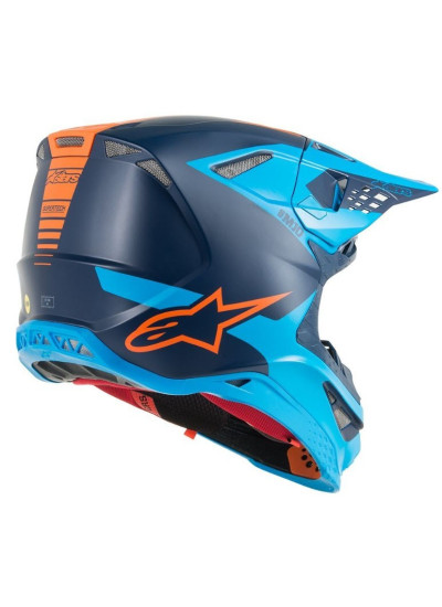 Casco Alpinestars Supertech S-M10 Meta Black- Aqua-Orange Fluo-2