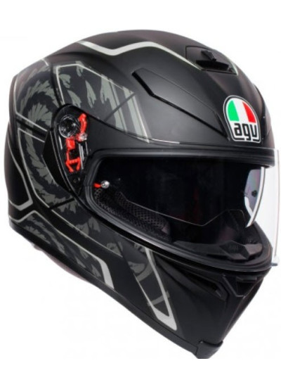 CASCO AGV K-5 S TORNADO MATT negro-plata front