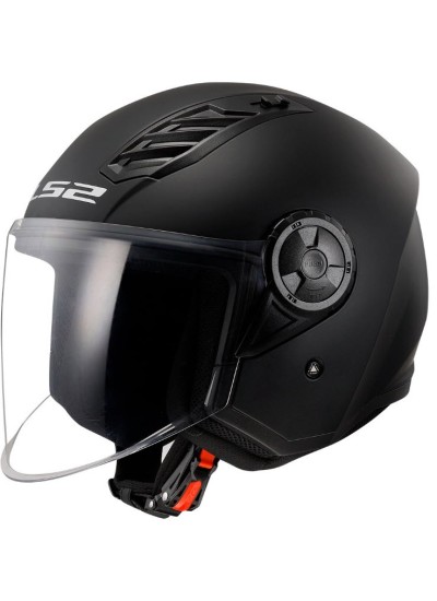 CASCO LS2 OF616 AIRFLOW II SOLID NEGRO MATE 2206