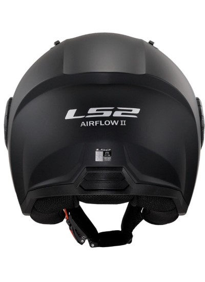 CASCO LS2 OF616 AIRFLOW II SOLID NEGRO MATE 2206