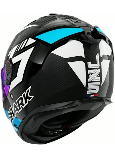 Casco SHARK Spartan GT Pro Zarco Track Racer Carbon  White Blue-1